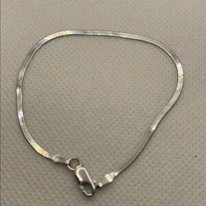 925 Sterling Silver Herringbone Bracelet